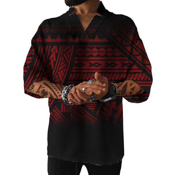 

polynesian tribal wholesale pattern casual t shirt design full print sublimation tapa vintage custom men's t shirt ckfz, White;black