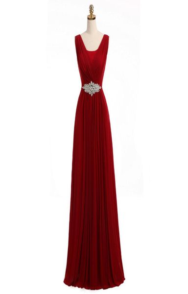 

long chiffon bridesmaid dresses with rhinestone beaded aline maxi floor length maid of honor dresses low back wedding guest dress6772208, White;pink