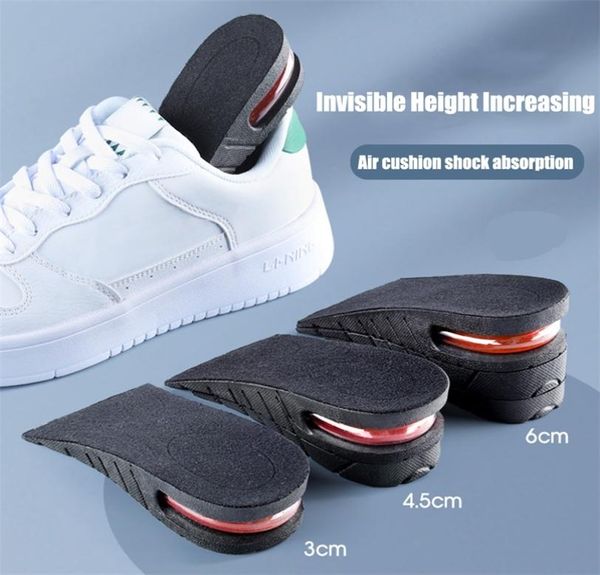 

height increase insoles for men women elevator shoes cushion sneakers heel lifting insert heighten half insoles 375cm 220714264314, White;pink