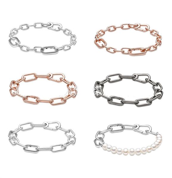 

s925 designer chain bracelets diy original fit pandora pearl bracelet women039s jewelry gift7700425, Black