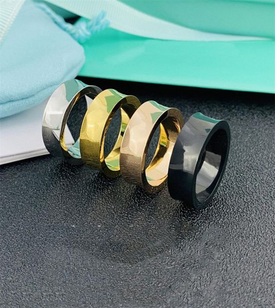 

t designer recure band rings titanium steel ring luxury brand couples fashion on ring party wedding accessories valen3034545, Silver