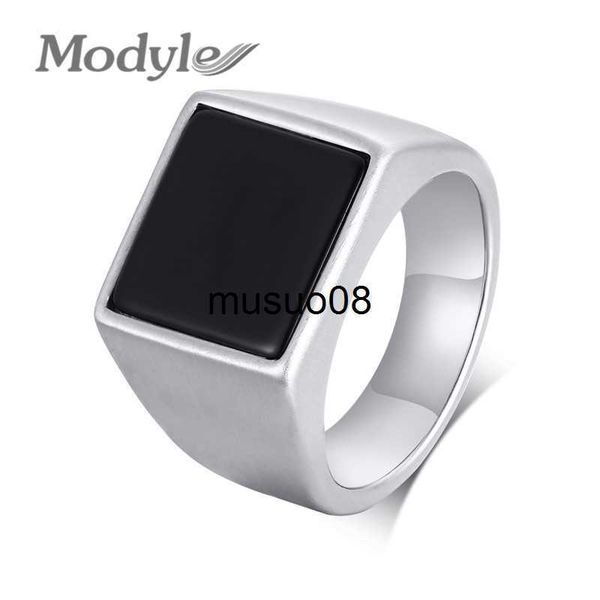 

band rings simple men's ring punk rock smooth 316l stainless steel signet ring for men hip hop party jewelry wholesale male wedding ane, Silver