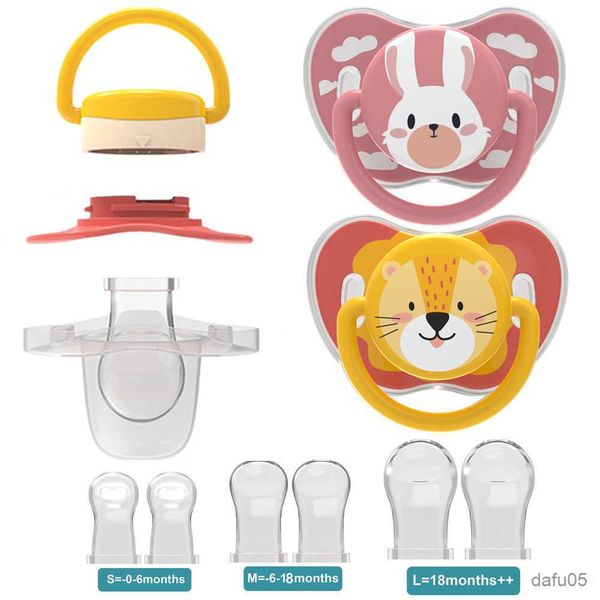 

pacifiers# replaceable silicone teat baby pacifier includes different sized silicone teat can take apart and