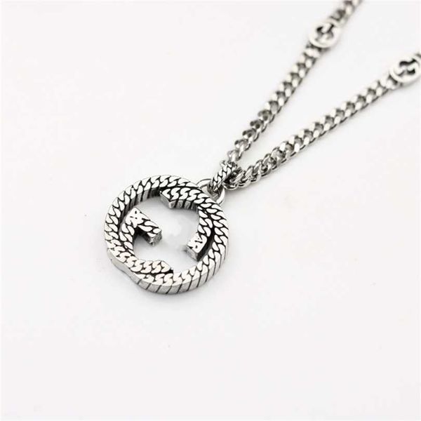 

new 2023 designer jewelry bracelet necklace ring horse whip pattern interlocking pendant for lovers, Silver