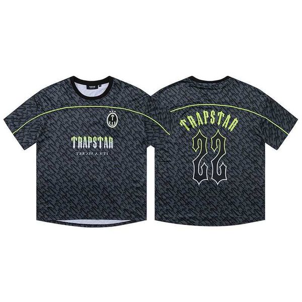 

trapstar t shirt mens summer casual t-shirts football jersey gradient sport quick dry short sleeves yq07, White;black