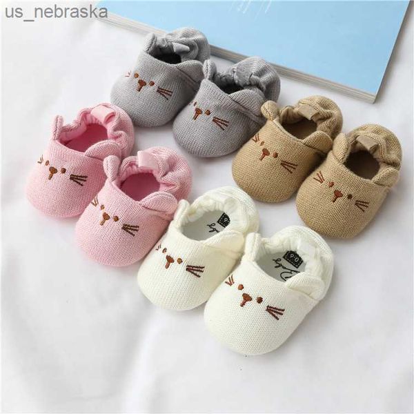 

018month baby shoes adorable infant slippers toddler baby boy girl knit crib shoes cute cartoon antislip prewalker baby slippe l230518