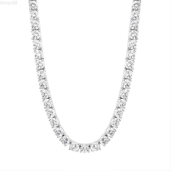 

hip hop jewelry 925 sterling silver 3mm 4mm 5mm vvs moissanite tennis chain
