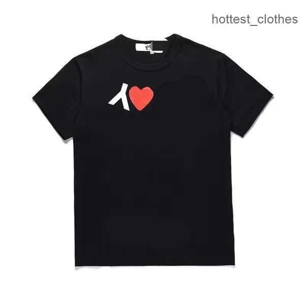 

play designer men's t-shirts casual women's des badge garcons quality print short sleeve t-shirt couple hearts tshirt 4 oohu, White;black