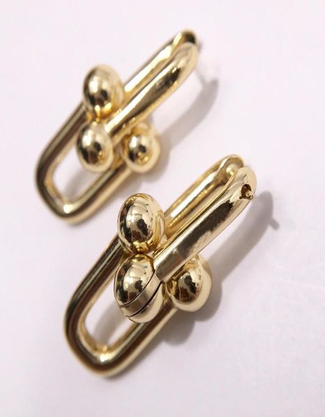 

fashion s fashion titanium steel jewelry burst t letter chain ring earrings 2 section u chain ear nail6152879, Silver