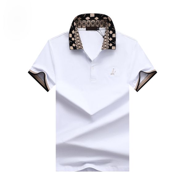 

2022summer clothes luxury designer polo shirts men casual polo fashion snake bee print embroidery t shirt high street mens polos size m-3xl, White;black
