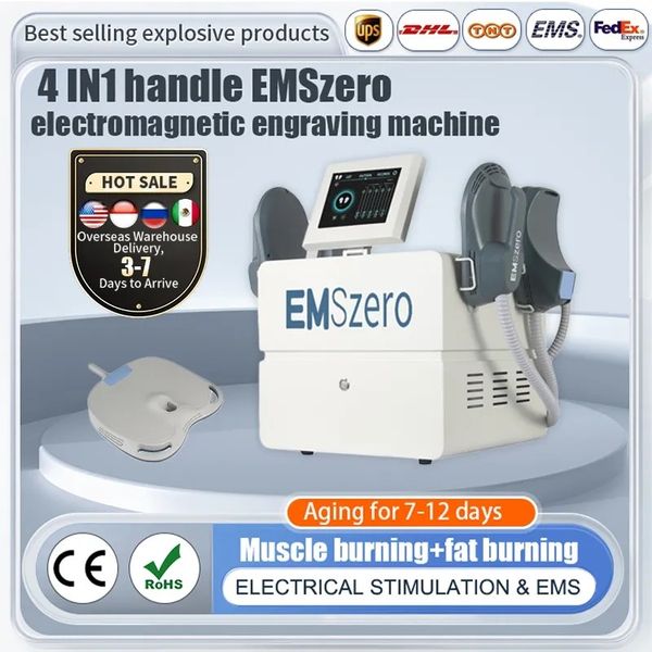 

2023 emszero neo hi-emt ems body muscle sculpt stimulation machine 14tesla 6000w 4 handles with pelvic stimulation pads optional
