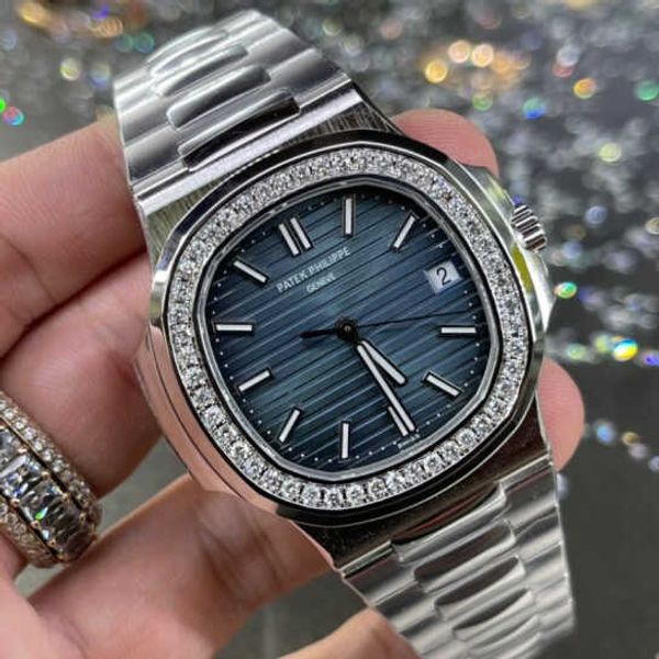 

diamond luxury wrist watches patas superb 40mm ultra thin 3k iced out polish bezel luminous gift phippe nbw8, Slivery;brown