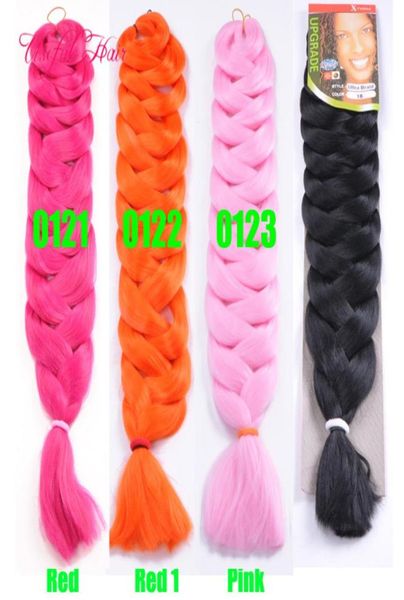 

82inch long jumbo box braids hair crochet braids xpression braiding hair extension synthetic hair for braid 165g marley 4155965, Black
