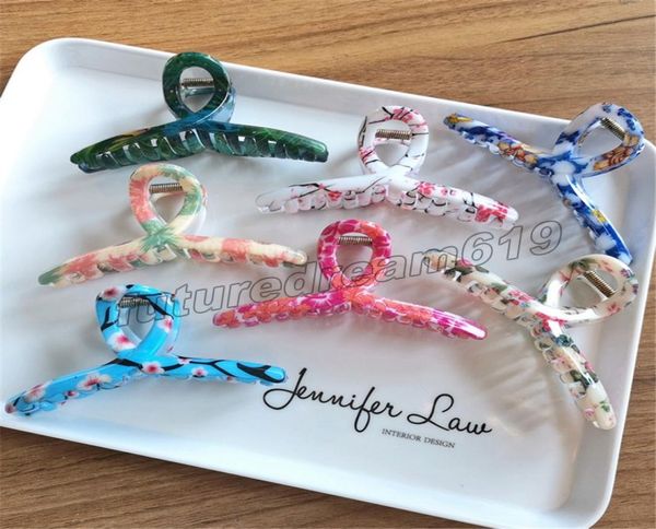 

fashion french vintage print women barrettes large geometric cross square hair clip hairpins barrette lady hair accessories5707023, Golden;silver