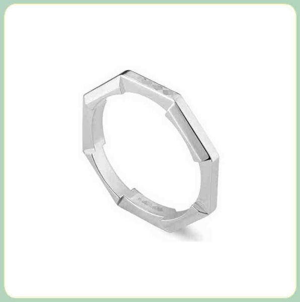 

designer jewelry bracelet necklace accessories sterling link to love series mirror simple couple ring for men women, Silver