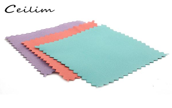 

whole lot 200pcs flannelette jewelry cleaners silver cleaning polishing cloth 8x8cm fast 8620872, Blue