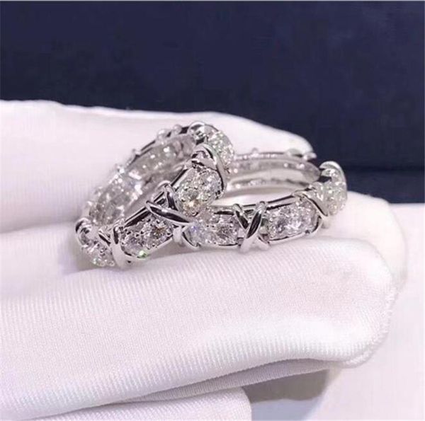 

choucong ins sell wedding rings sparkling luxury jewelry 10kt white gold fill round cut z cz diamond gemstones eternity wo7315901, Slivery;golden