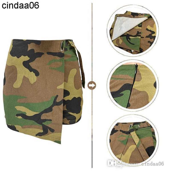 

fashion womens camouflage irregular skirt pants for 2023 summer shorts plus size clothes xxxl, Black