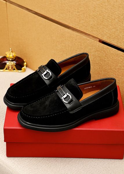 

2023 men's formal party dress shoes business casual walking flats male brand office breathable comfortable loafers size 38-45, Black