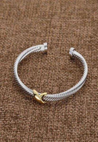 

charm cross x bracelets sliver zircon ed fashion designer jewelry braided bracelet diamond bangle gold luxury birthday gift f8456093, Black