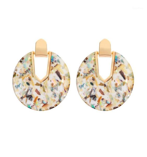 

dangle chandelier 2021 boho round pearl shell earring girls fashion colorful abalone statement jewelry for women summer party gi7176760, Silver
