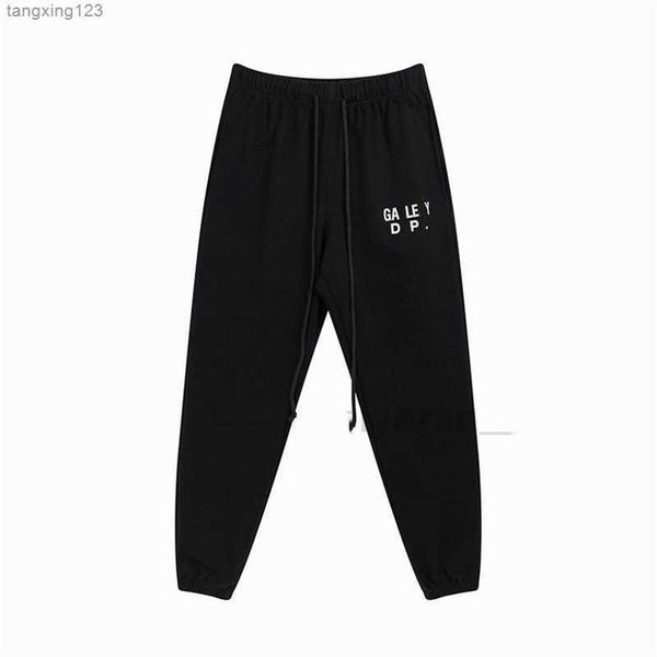 

galleryes 2023 galleryse depts pants dept mens womens sweatpants speckled letter print mans couple loose versatile casual straight, Black