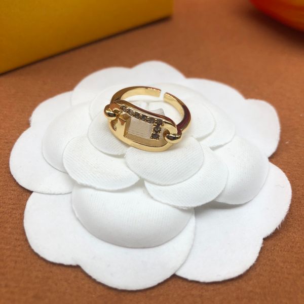 

fashion designer rings for women luxurys designers letter f rings fashion jewelry for lovers couple ring for wedding gift, Silver