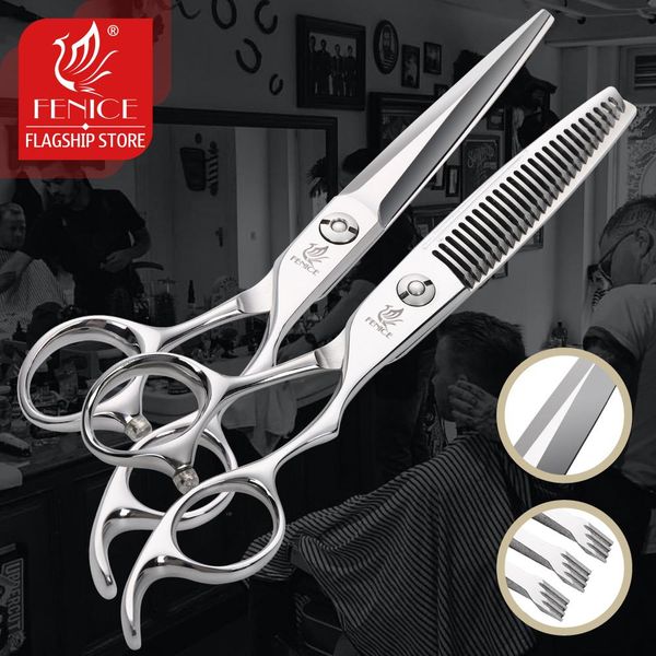 

shears fenice highquality vg10 steel 6.0 inch cut thinning well hairdressing shears professional barber hair scissors set