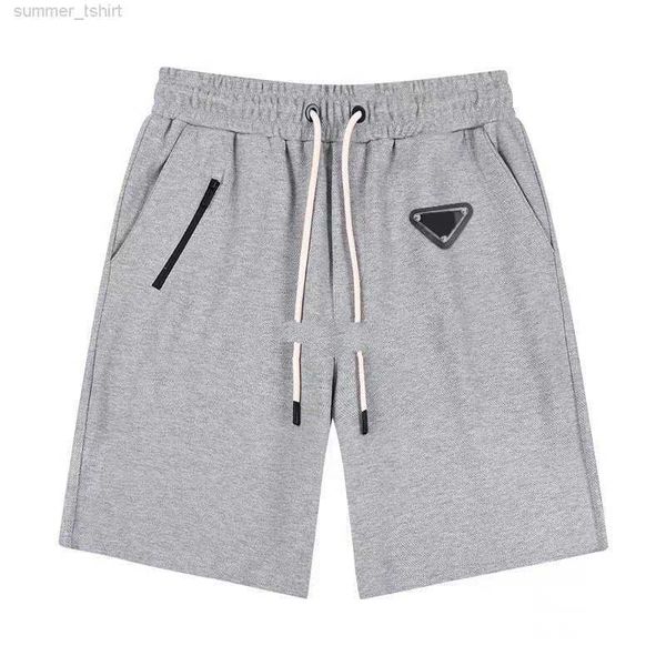 

fashion summer mens designer shorts casual couples joggers pants high street shorts man triangle metal short womens hip hop streetwear short, White;black