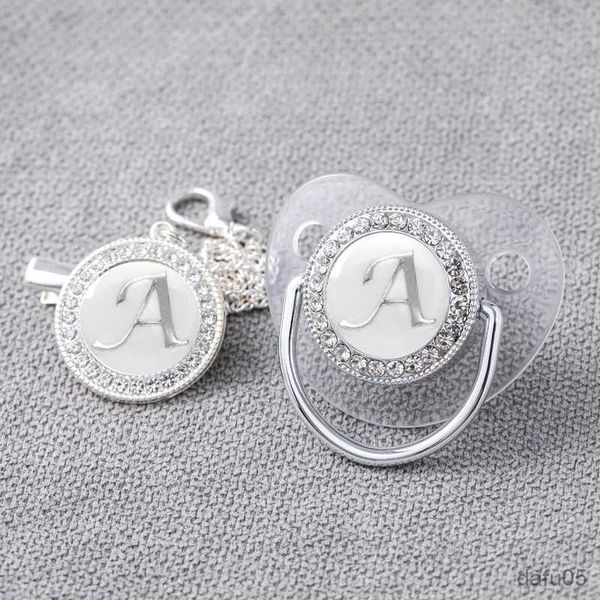

pacifiers# baby personalized pacifier clips newborn luxury pacifiers holder letter silver bling infant transparent silicone