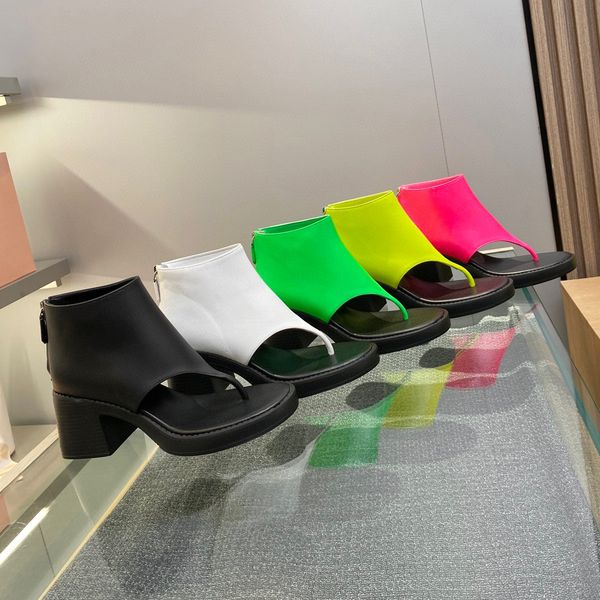 

2023 designer summer boots luxury women side zipper ankle boots leather clip toe high heel cool boots summer fashion casual outwear short bo, Black