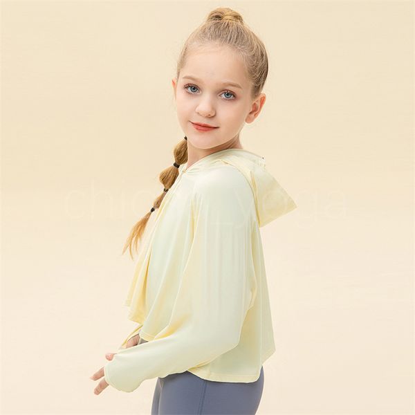 

lu trendy must-have item soft outdoor wear yoga fitness crop rash guards sun-proof clothing zipper workout outfits for girl