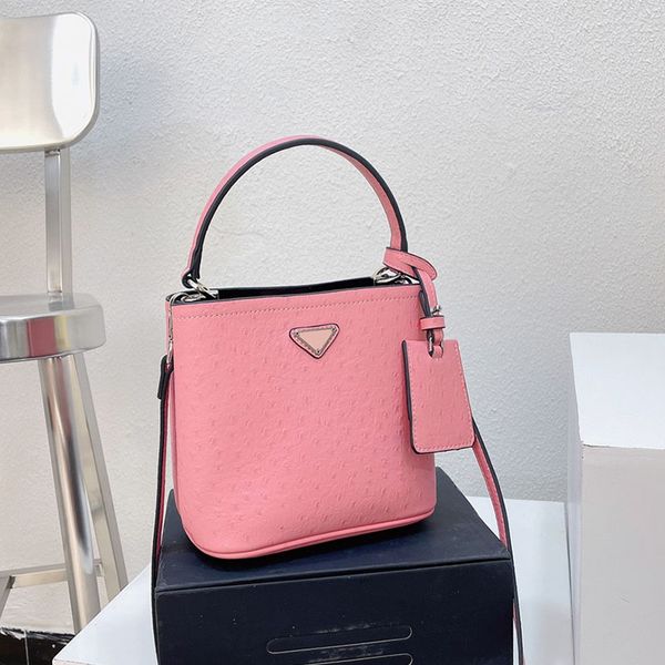 

luxurys designers bags ostrich skin leather handbags cleo hobo purses candy colors pink card wallet chain crossbody shoulder wallet bag lady