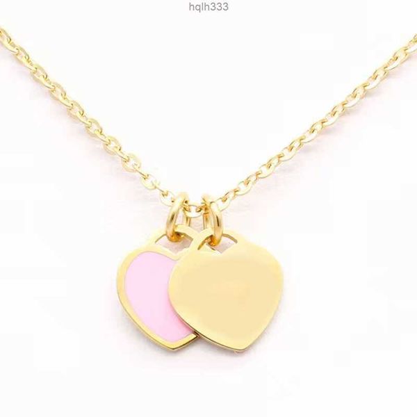 

fashion love heart designer necklace luxury jewelry stainless steel christmas day gift plated dainty silver chain 19mm pendant necklaces des