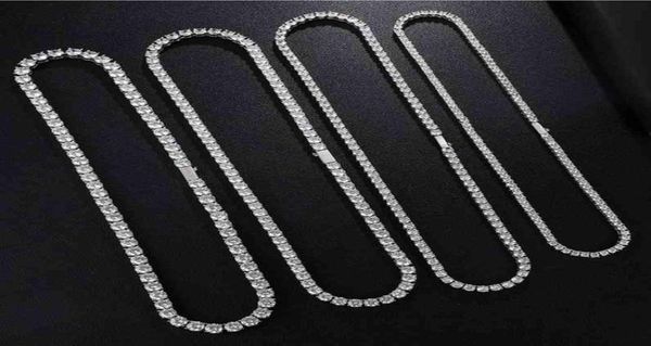 

custom iced out white gold mossinate diamond vvs tennis link chain mens necklace7699434, Silver
