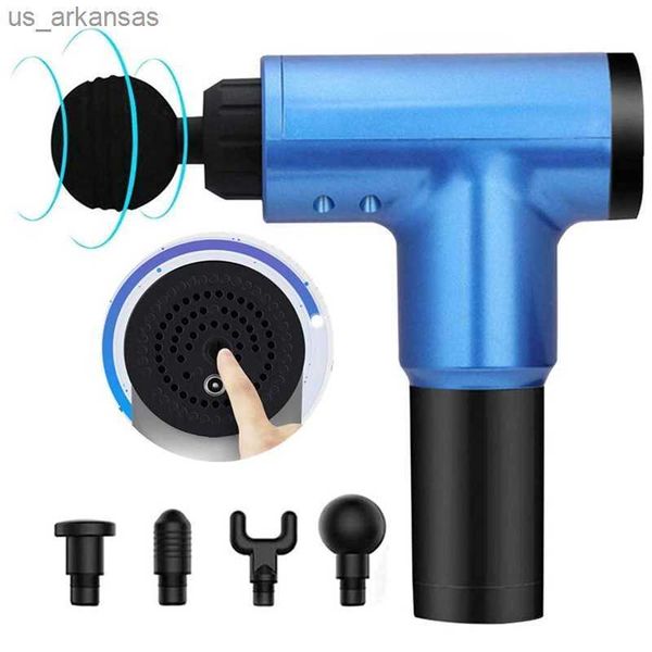 

10pcs 6 gears 4000r electric massage gun deep muscle full body massager low noise professional fascial relax vibration machine customize l23