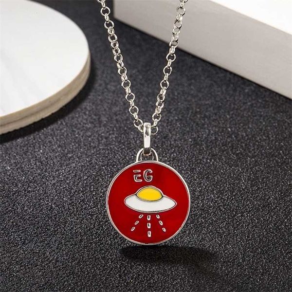 

new 2023 designer jewelry bracelet necklace ring interlocking enamel glue dropping solar system sterling personalized spacecraft pendant, Silver