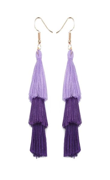 

vintage ethnic style multilayer fringe tassel dangle earrings for women boho maxi long drop earrings fashion jewelry accessories5104391, Silver