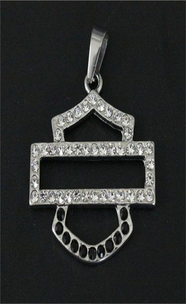 

5pcslot biker style crystal pendant 316l stainless steel jewelry popular selling motorcycles pendant5763288, Silver