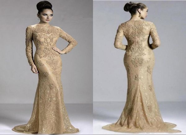 

one pcs dubai vintage long sleeve mermaid mother of bride groom dress lace appliques formal evening party gowns prom dresses robe 9472044, Black;red