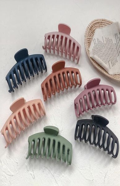 

legant matte colorful resin large hairclip clamps bath hair claw for women girl hair accessories2443447, Slivery;golden