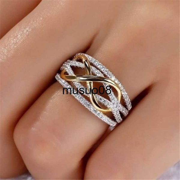 

band rings delysia king new fashion infinite love ring heart-shaped ring ladies two-color wedding engagement j230602, Silver