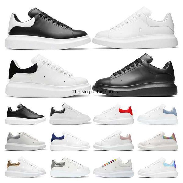

2023 for men women casual shoes alexander designer mens oversized sneakers mc queens platform flat triple white black suede leather iridesce