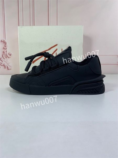 

new mens designer shoes low high sneakers casual womens shoe sports breathable flexible soft comfortable real leather woman trainers, Black