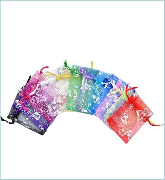

jewelry pouches bags butterfly organza pouches jewelry favor bags wedding candy party packaging 2874 q2 drop delivery 2021 display3939783, Pink;blue