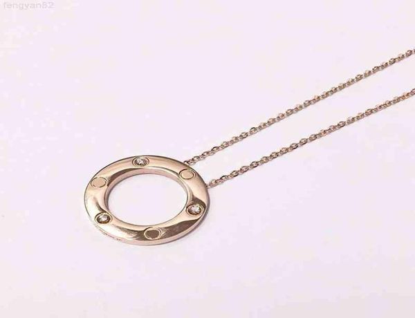

pendant necklace women039s classic round clavicle chain fashion golds and silver rose gold trend couple with box8680239