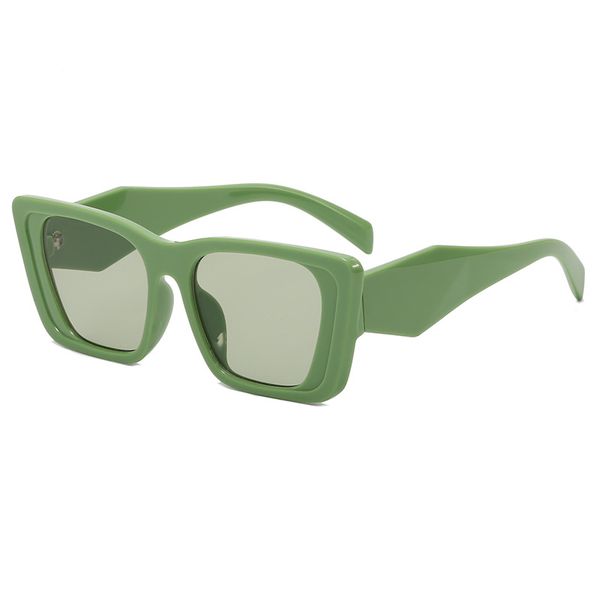 

Designer Retro Vintage Polarized Square Sunglasses Eyewear for Mens Womens Luxury Sun Glasses UV400 Anti-reflection Large Full Frame Summer Sports Green Green