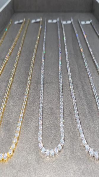 

chains meisidian 925 sterling silver tennis chain 5mm vvs d created moissanite diamond hip hop necklace8420785