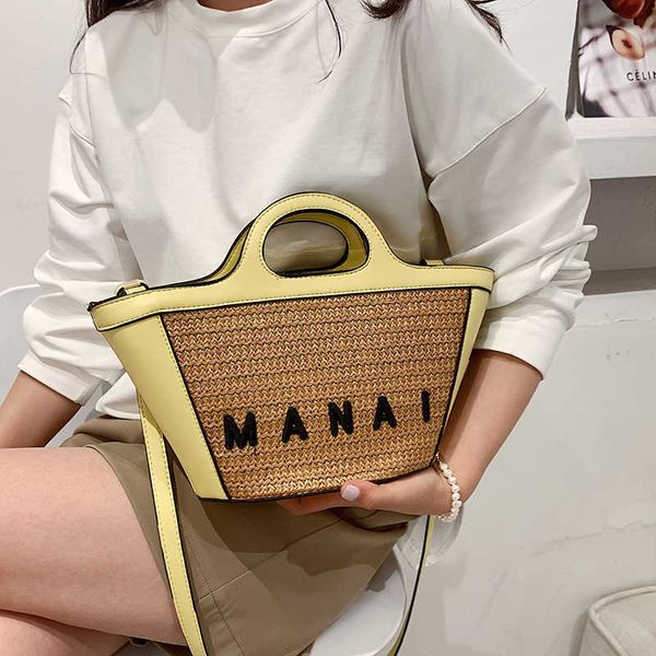 

shoulder bags new brand fashion women crossbody designer female large capacity letter bag straw woven beach handbag 230530