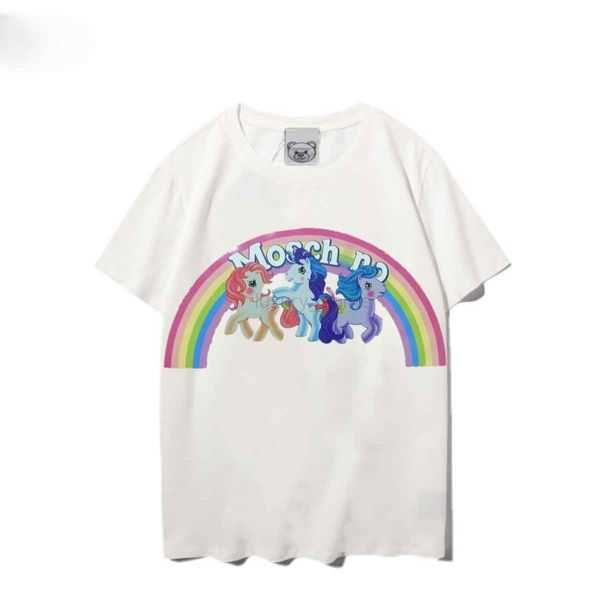 

2023s summer moschiio mens t shirts womens designers man t shirts fashion men tees spring auumnt us size s-xxl man tee shirt oversized white, White;black